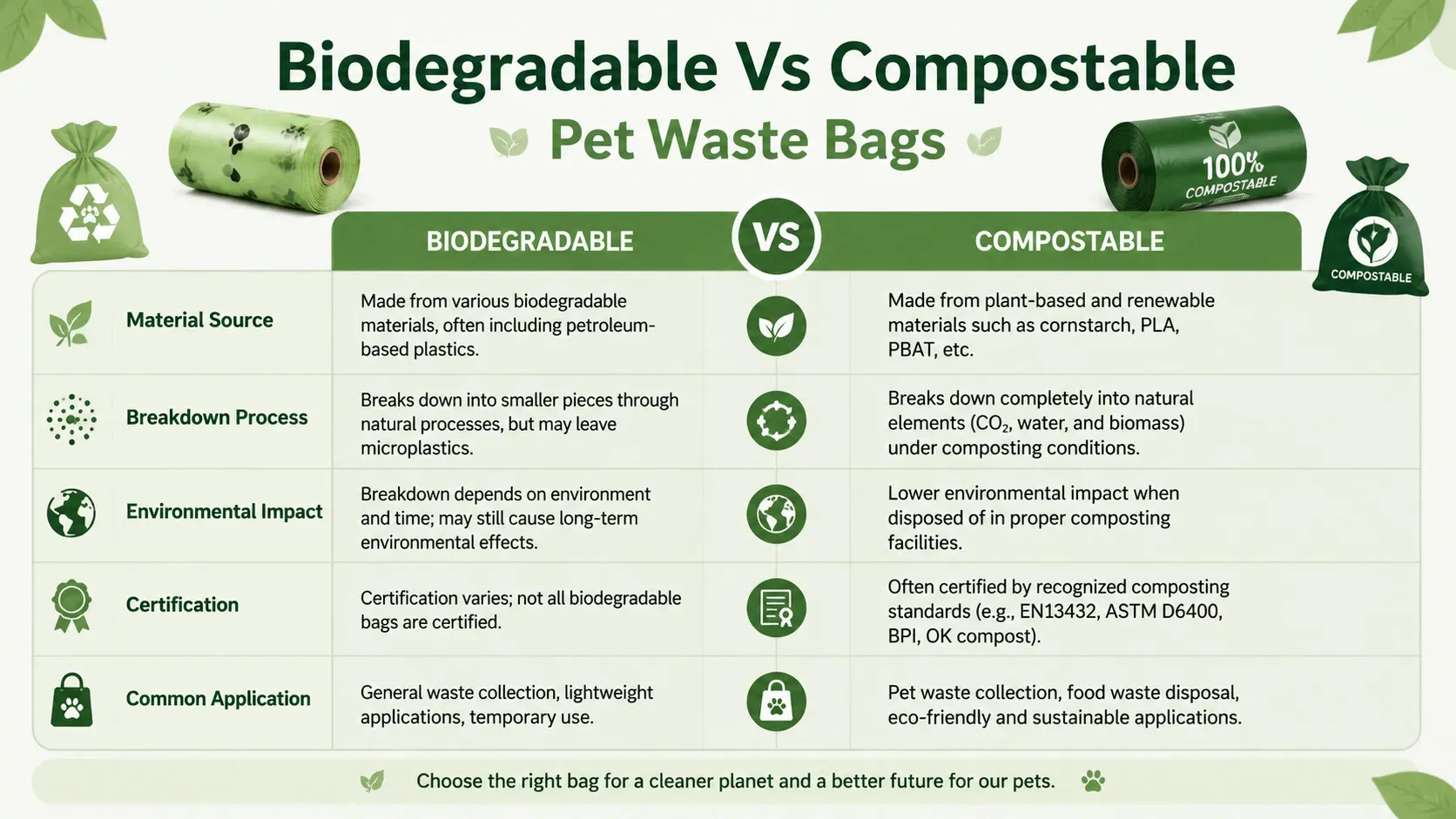 Biodegradable Vs Compostable Pet Waste Bags Biodegradable Vs Compostable Pet Waste Bags